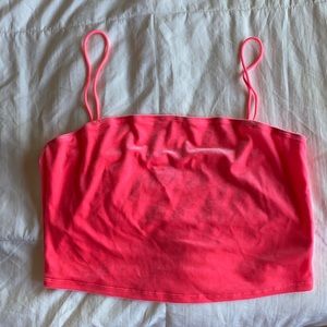 Shein Hot Pink Velvet Crop Tank